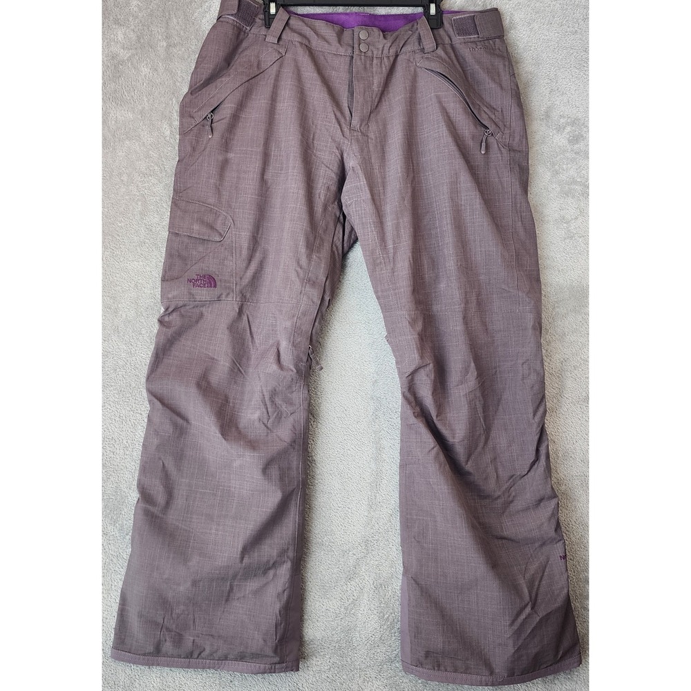 The North Face Snow Pants Womens XL Purple HyVent Waterproof Ski Snowboard Cargo